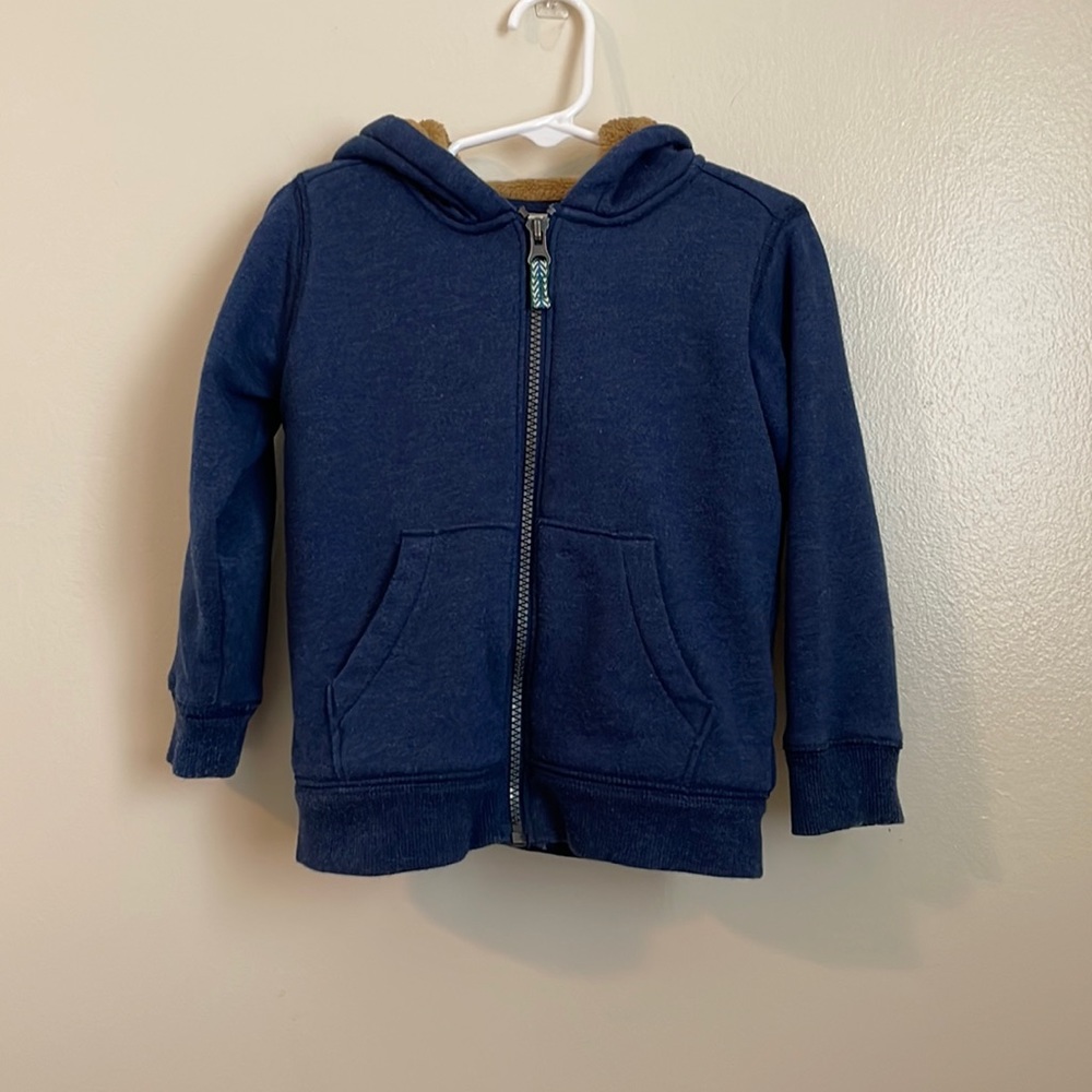 Boys toddler sherpa lined hoodie